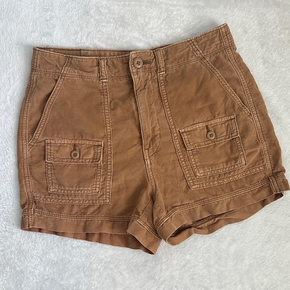 American Eagle Outfitters High Waist Cargo Shorts in Brown